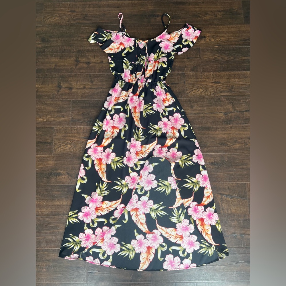 Mimi Chica Black Floral Maxi Dress